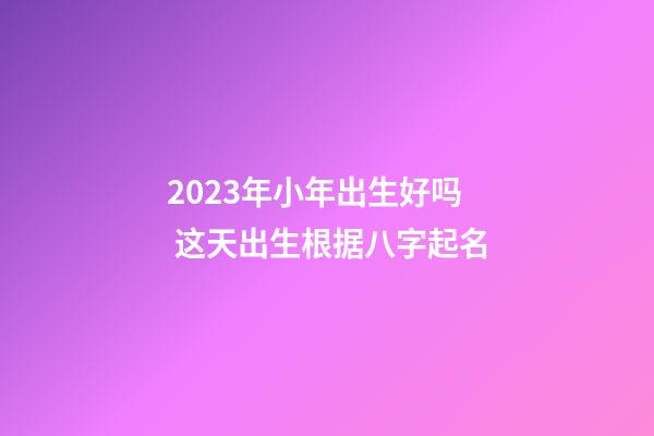 2023年小年出生好吗 这天出生根据八字起名